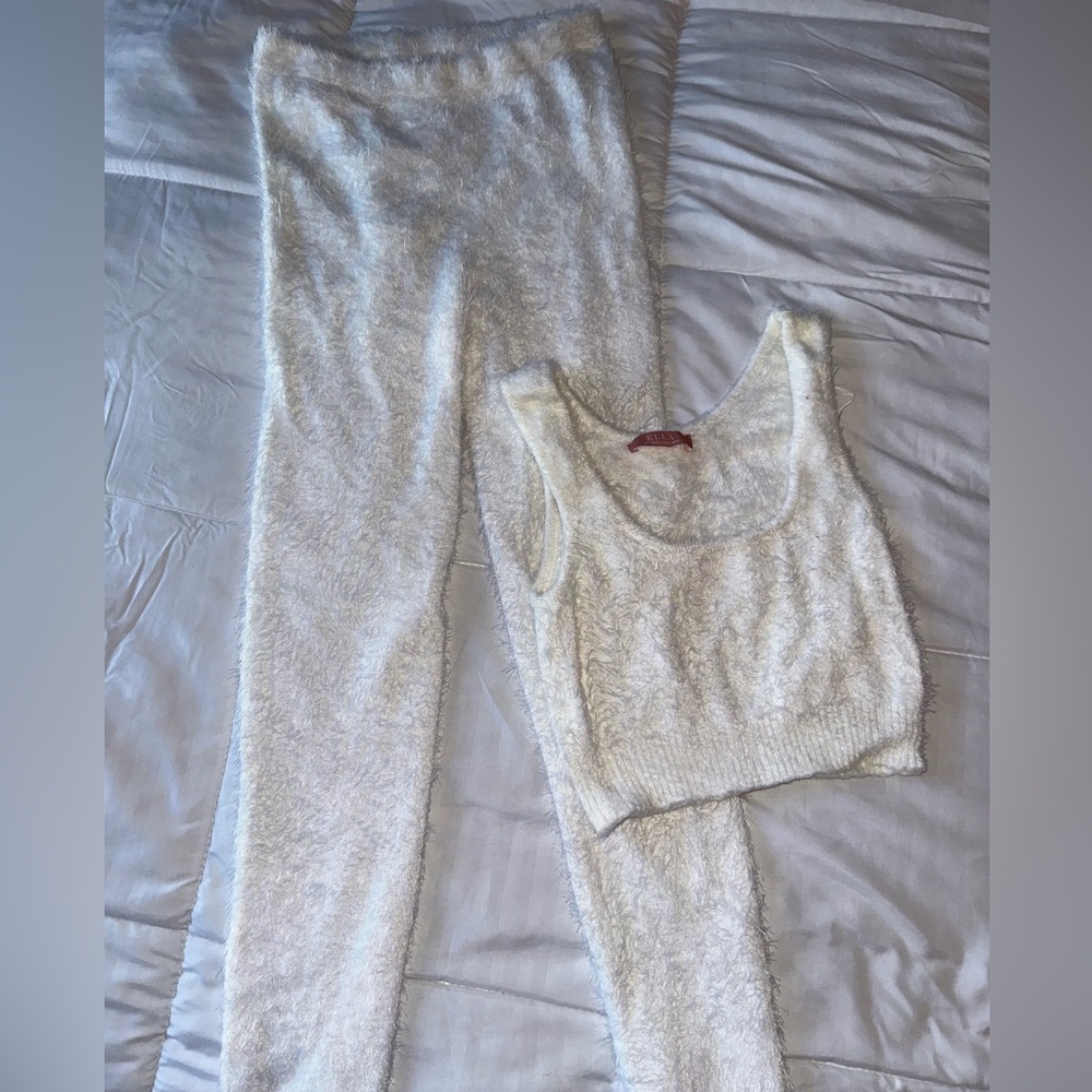 ELLA BY VANE ANGUIANO, SETS PANTS WOTH TOP WHITE FLOFLY, SIZE M-L